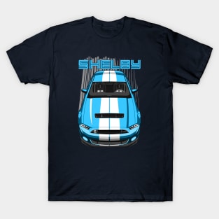 Shelby GT500 S197 - Grabber Blue & White T-Shirt